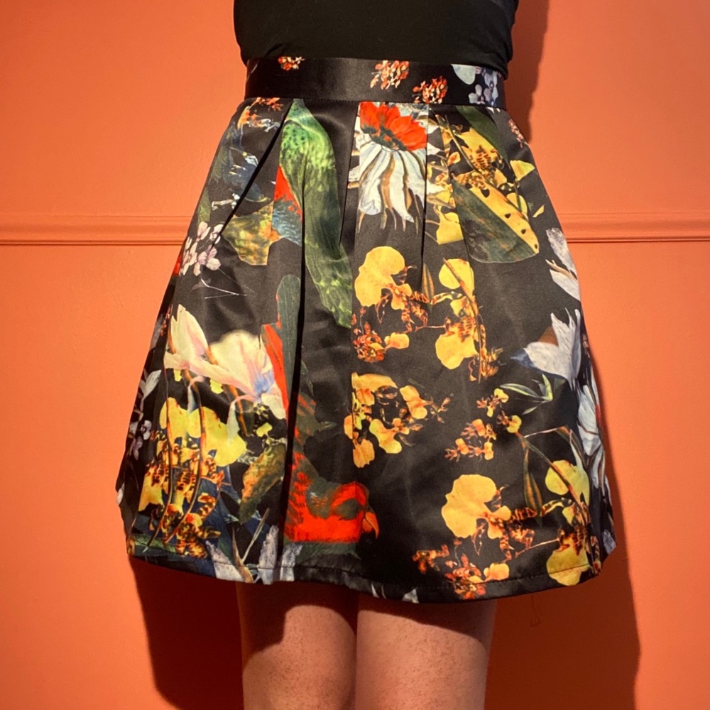 Festive tropical print MODCLOTH skirt!